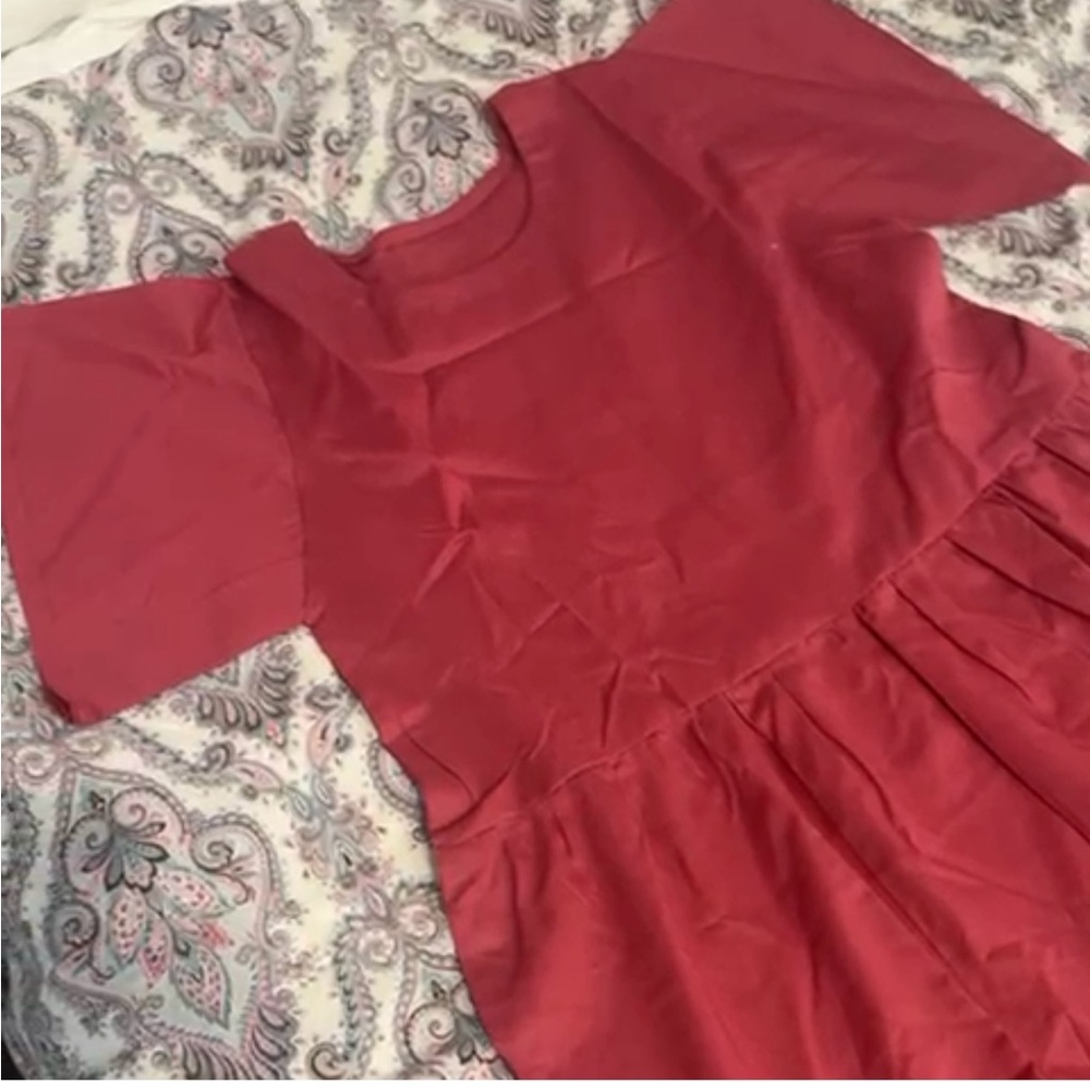 Red Short Sleeve Dress small size